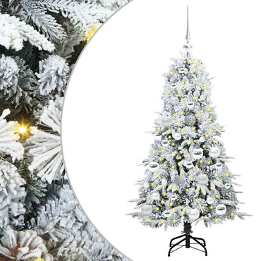 vidaXL Sapin de Noël artificiel pliable blanc 120 cm PE et PVC