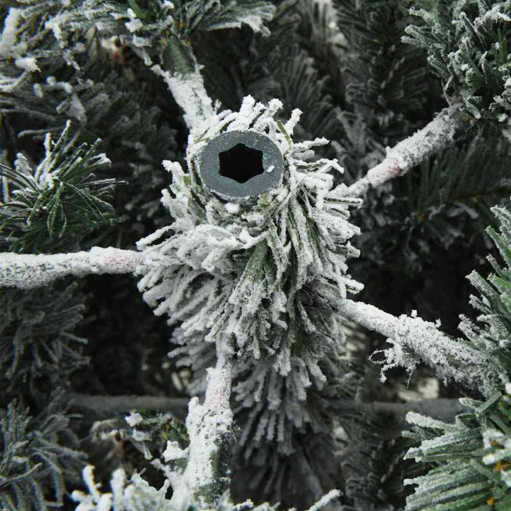 vidaXL Künstlicher klappbarer Weihnachtsbaum Weiß 150 cm PE und PVC