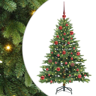 vidaXL Künstlicher Weihnachtsbaum mit 150 LEDs Grün 150 cm PE und PVC