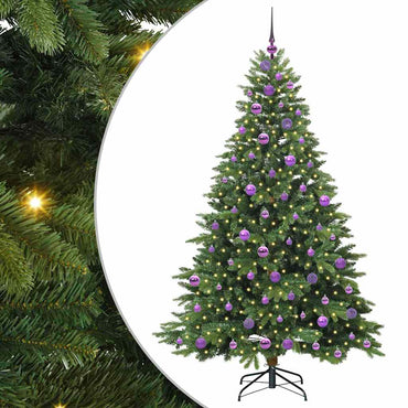vidaXL Künstlicher Weihnachtsbaum mit 300 LEDs Grün 180 cm PE und PVC