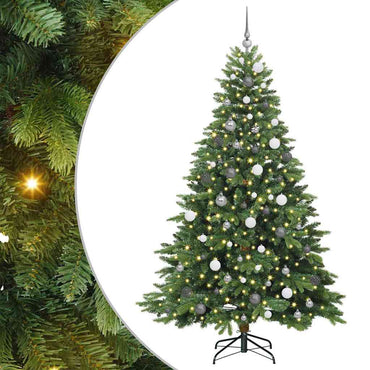 vidaXL Künstlicher Weihnachtsbaum mit 300 LEDs Grün 210 cm PE und PVC