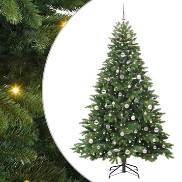 vidaXL Künstlicher Weihnachtsbaum mit 300 LEDs Grün 210 cm PE und PVC