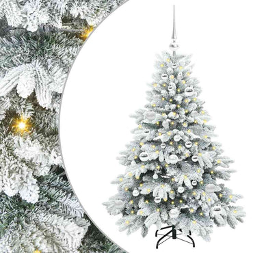 vidaXL Künstlicher Weihnachtsbaum mit 150 LEDs Weiß 120 cm PE und PVC