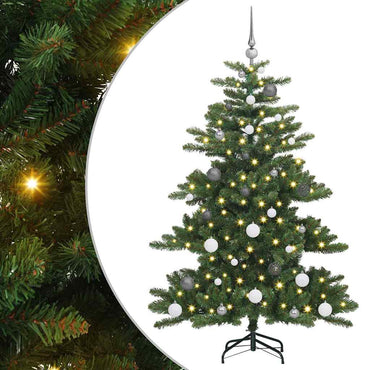 vidaXL Künstlicher klappbarer Weihnachtsbaum Grün 150 cm PVC und Stahl