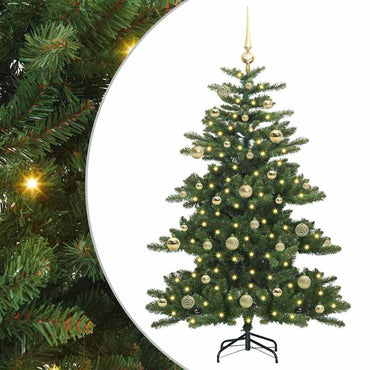 vidaXL Künstlicher klappbarer Weihnachtsbaum Grün 150 cm PVC und Stahl