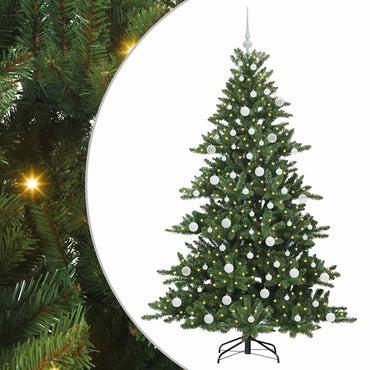 vidaXL Künstlicher klappbarer Weihnachtsbaum Grün 180 cm PVC und Stahl