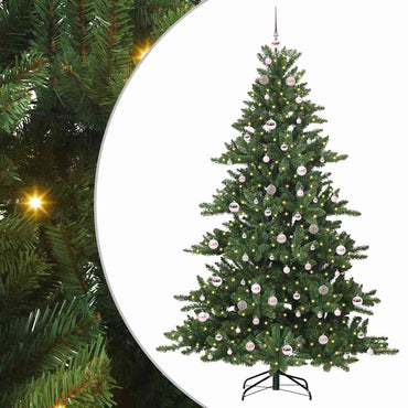 vidaXL Künstlicher klappbarer Weihnachtsbaum Grün 210 cm PVC und Stahl