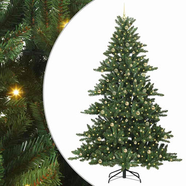 vidaXL Künstlicher klappbarer Weihnachtsbaum Grün 240 cm PVC und Stahl