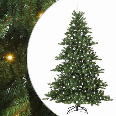 vidaXL Künstlicher klappbarer Weihnachtsbaum Grün 240 cm PVC und Stahl