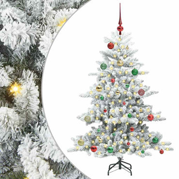 vidaXL Künstlicher klappbarer Weihnachtsbaum Weiß 150 cm PVC und Stahl