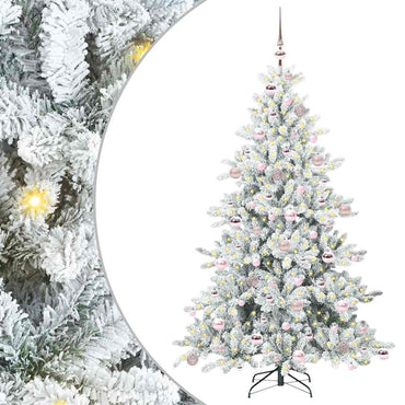 vidaXL Künstlicher klappbarer Weihnachtsbaum Weiß 180 cm PVC und Stahl