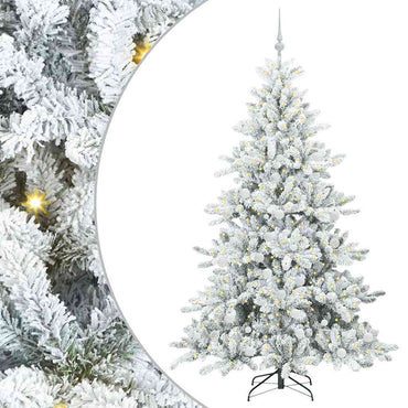vidaXL Künstlicher klappbarer Weihnachtsbaum Weiß 180 cm PVC und Stahl