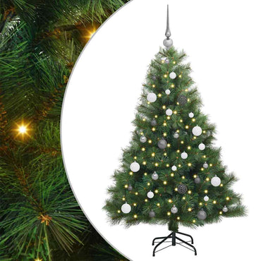 vidaXL Künstlicher Weihnachtsbaum mit 150 LEDs Grün 150 cm PE und PVC