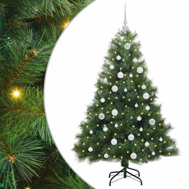 vidaXL Künstlicher Weihnachtsbaum mit 150 LEDs Grün 150 cm PE und PVC