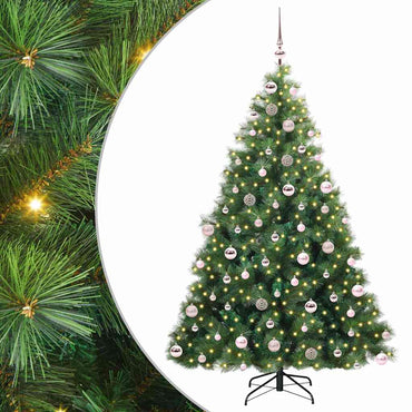 vidaXL Künstlicher Weihnachtsbaum mit 300 LEDs Grün 180 cm PE und PVC