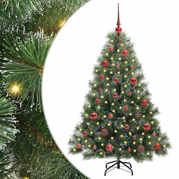 vidaXL Künstlicher Weihnachtsbaum mit 150 LEDs Grün 150 cm PE und PVC