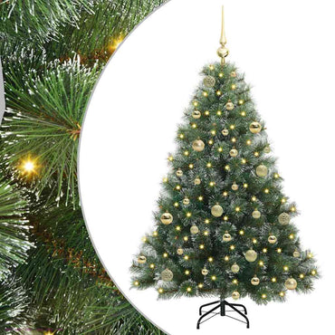 vidaXL Sapin de Noël artificiel avec 150 LED Vert 150 cm PE et PVC