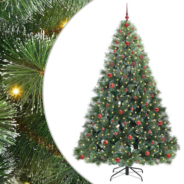 vidaXL Künstlicher Weihnachtsbaum mit 300 LEDs Grün 240 cm PE und PVC