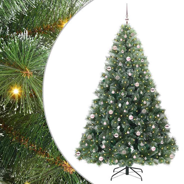 vidaXL Künstlicher Weihnachtsbaum mit 300 LEDs Grün 240 cm PE und PVC