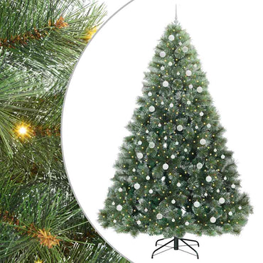 vidaXL Künstlicher Weihnachtsbaum mit 300 LEDs Grün 240 cm PE und PVC