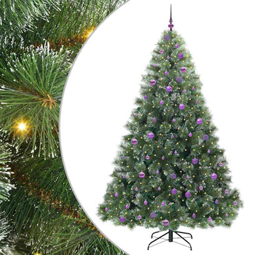 vidaXL Künstlicher Weihnachtsbaum mit 300 LEDs Grün 240 cm PE und PVC