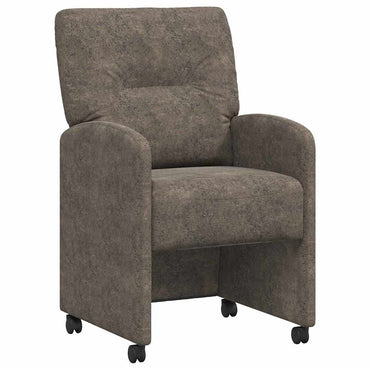 vidaXL Esszimmerstühle mit Rollen 2 pcs Dunkelgrau 57 x 67 x 95 cm