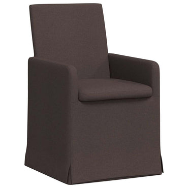 vidaXL Esszimmerstühle 2 pcs Dunkelbraun 57 x 67 x 95 cm Stoff