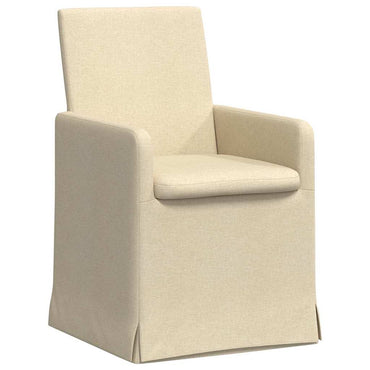vidaXL Esszimmerstühle 2 pcs Creme 57 x 67 x 95 cm Stoff