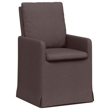 vidaXL Esszimmerstühle 2 pcs Dunkelbraun 57 x 67 x 98 cm Stoff