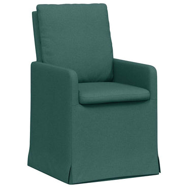 vidaXL Esszimmerstühle 2 pcs Dunkelgrün 57 x 67 x 98 cm Stoff