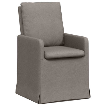 vidaXL Esszimmerstühle 2 pcs Taupe 57 x 67 x 98 cm Stoff