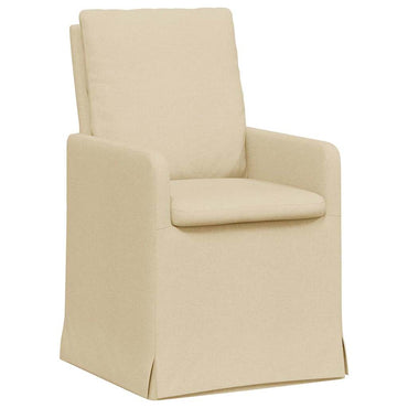 vidaXL Esszimmerstühle 2 pcs Creme 57 x 67 x 98 cm Stoff