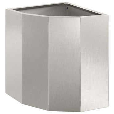 vidaXL Eckpflanzer Silber 30 x 30 x 35 cm Edelstahl