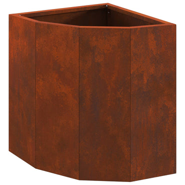 vidaXL Eckpflanzer Rostig 30 x 30 x 35 cm Wetterfeststahl
