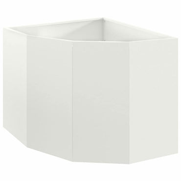 vidaXL Eckpflanzer Weiß 60 x 60 x 50 cm Stahl
