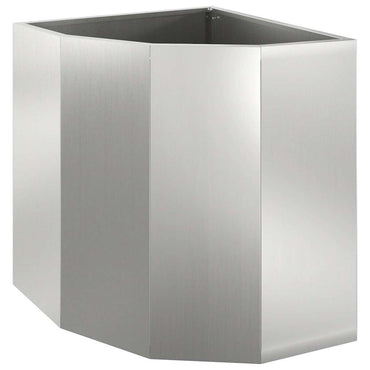 vidaXL Eckpflanzer Silber 45 x 45 x 50 cm Verzinkter Stahl