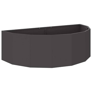 vidaXL Pflanzkübel Schwarz 120 x 60 x 35 cm Stahl