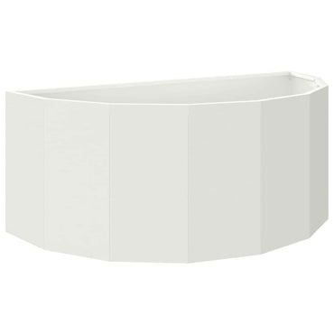 vidaXL Pflanzkübel Weiß 90 x 45 x 35 cm Stahl