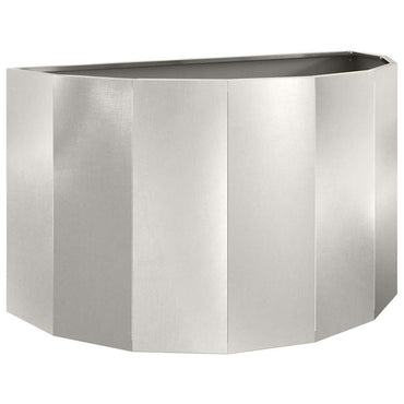 vidaXL Jardinière argentée 90 x 45 x 50 cm acier inoxydable
