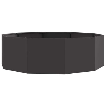 vidaXL Pflanzkübel Schwarz 120 x 120 x 35 cm Stahl