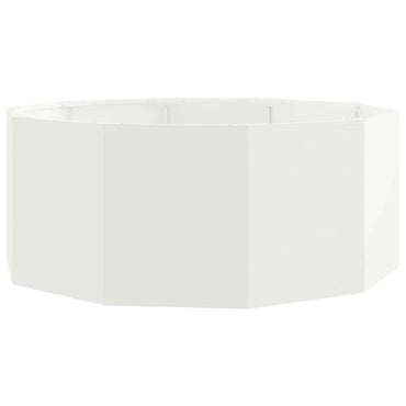 vidaXL Pflanzkübel Weiß 90 x 90 x 35 cm Stahl