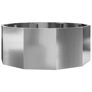 vidaXL Pflanzkübel Silber 90 x 90 x 35 cm Verzinkter Stahl