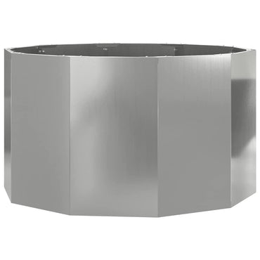 vidaXL Pflanzkübel Silber 90 x 90 x 50 cm Verzinkter Stahl