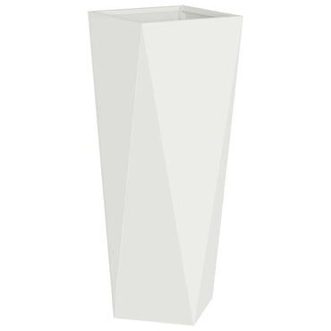 vidaXL Pflanzkübel Weiß 30 x 30 x 75 cm Stahl