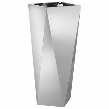 vidaXL Pflanzkübel Silber 30 x 30 x 75 cm Verzinkter Stahl