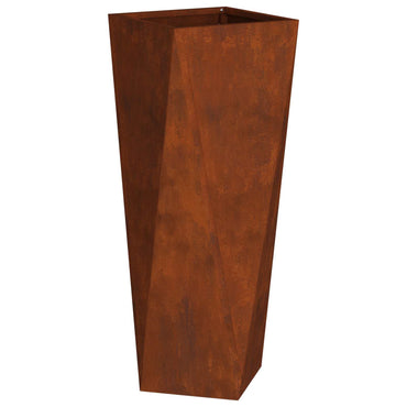 vidaXL Pflanzkübel Rostig 30 x 30 x 75 cm Wetterfeststahl