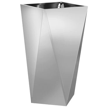 vidaXL Pflanzkübel Silber 40 x 40 x 75 cm Verzinkter Stahl