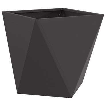 vidaXL Pflanzkübel Schwarz 50 x 50 x 50 cm Stahl
