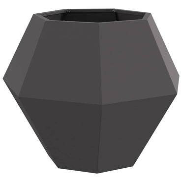 vidaXL Pflanzkübel Schwarz 75 x 75 x 60 cm Stahl