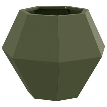 vidaXL Pflanzkübel Olive Grün 50 x 50 x 40 cm Stahl